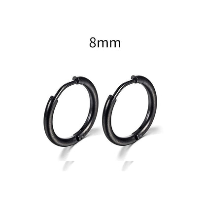 2025 New Simple Stainless Steel Small Hoop Earrings for Women Men Cartilage Ear Piercing Jewelry Pendientes Hombre Mujer