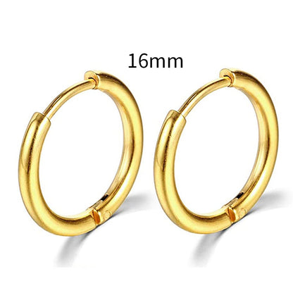 2025 New Simple Stainless Steel Small Hoop Earrings for Women Men Cartilage Ear Piercing Jewelry Pendientes Hombre Mujer