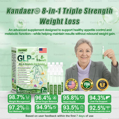 𝐊𝗮𝗻𝐝𝒂𝒆𝒓®𝑮𝗟𝑃-1 8-𝐁𝒆𝒏𝒆𝗳𝗶𝘁  𝑺𝗹𝗶𝗺 & 𝙈𝐞𝐭𝐚𝒃𝗼𝗹𝗶𝗰 𝗢𝒓𝒂𝒍 𝑺𝒐𝒍𝐮𝐭𝐢𝐨𝐧 (𝗢𝒏𝒄𝒆 𝒂 𝑫𝒂𝐲，𝒗𝐢𝐬𝐢𝐛𝐥𝐞 𝙧𝗲𝘀𝘂𝗹𝘁𝘀 𝙞𝒏 7 𝑫𝗮𝘆𝒔 ) 𝑭𝐨𝐫 𝒘𝗲𝗶𝗴𝗵𝘁 𝒄𝗼𝗻𝘁𝗿𝗼𝗹 / 𝒉𝐞𝐚𝐫𝐭 𝒉𝐞𝐚𝐥𝐭𝐡 / 𝒃𝐥𝐨𝐨𝐝 𝒔𝐮𝐠𝐚𝐫 / 𝒔𝐥𝐞𝐞𝐩 𝒒𝐮𝐚𝐥𝐢𝐭𝐲 / 𝒅𝐢𝐠𝐞𝐬𝐭𝐢𝐨𝐧 / 𝒘𝐨𝐦𝐞𝐧'𝐬 𝒄𝐨𝐦𝐟𝐨𝐫𝐭 / 𝒋𝐨𝐢𝐧𝐭 𝒎𝐨𝐛𝐢𝐥𝐢𝐭𝐲